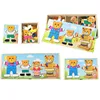 Wooden Puzzle Set Baby Educational Toys Bear Changing Clothes Puzzles Kids Children's Wooden Toy ► Photo 1/5