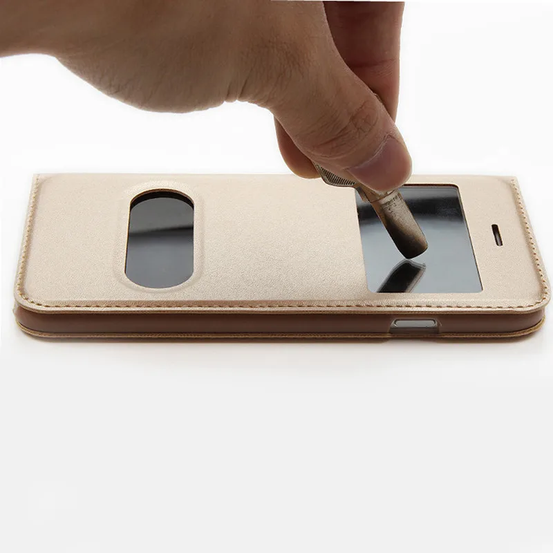 Luxury PU Leather Flip Phone Case on for iphone XS XR XS Max Open View Window hard PC Cover for iphone 6 6S 7 8 Plus X Book Case