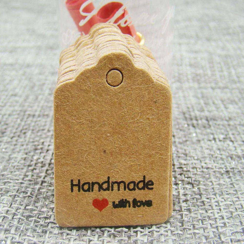 font b Jewelry b font Kraft Hang Tag DIY Hande font b Made b font