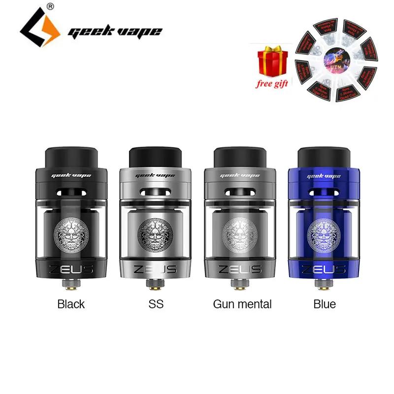 Original GeekVape Zeus Dual RTA Tank 4ml with 48pc RTA/RDA Coil Zeus