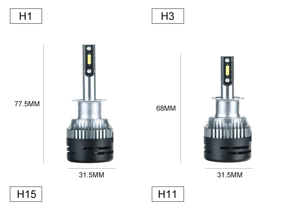 H4 H7 Led Car Headlight H15 LED Bulb H1 H11 HB4 HB3 9005 9006 9012 12V 50W 6500K 10000LM 9007 9004 CSP Auto Headlamp Fog Light (12)