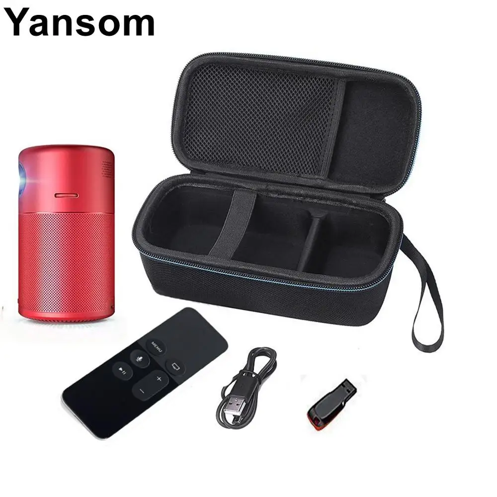 

Hard Travel Case for Nebula Capsule Smart Mini Projector by Anker &USB Flash Drive Accessories Carry Bag Protective Storage Box