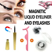 Быстросохнущая жидкая натуральная Магнитная Стойкая подводка для глаз definador de ojos Магнитная стойкая ложная ресницы на клипсах crayon yeux#0,7