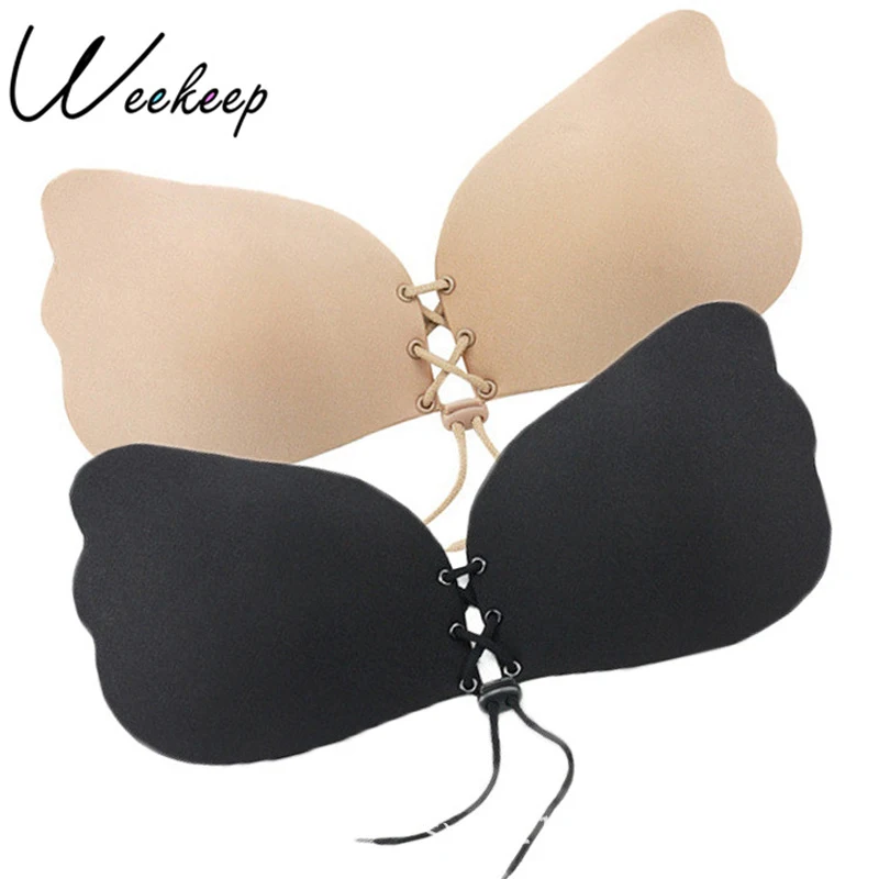 Weekeep 2017 New Super Sexy Invisible Push Up Fly Bra Self Adhesive Strapless Seamless Bra For