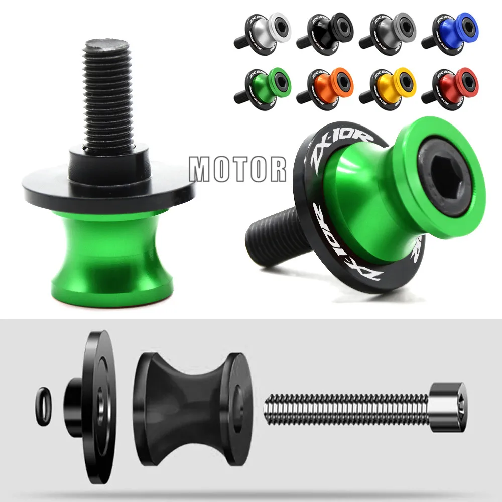 

Swingarm Sliders Spools 10MM For Kawasaki Ninja ZX-10R ZX1000 2004-2010 Motorcycle CNC Stand Screws ZX10R ZX 10R ZX 1000 ZX 10 R