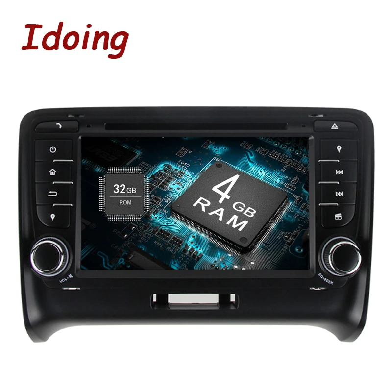 Perfect Idoing 2 Din Car Radio GPS Android9.0 4G RAM 32G ROM 8Core For Audi TT Double Din Car DVD Player Multimedia WiFi 3G TV Fast Boot 0