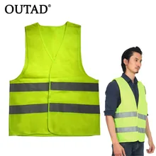 OUTAD видимость Отражающие флуоресцентные жилет открытый кроссовки жилет безопасности Костюмы конкурс Безопасный свет-светоотражающие проветрить