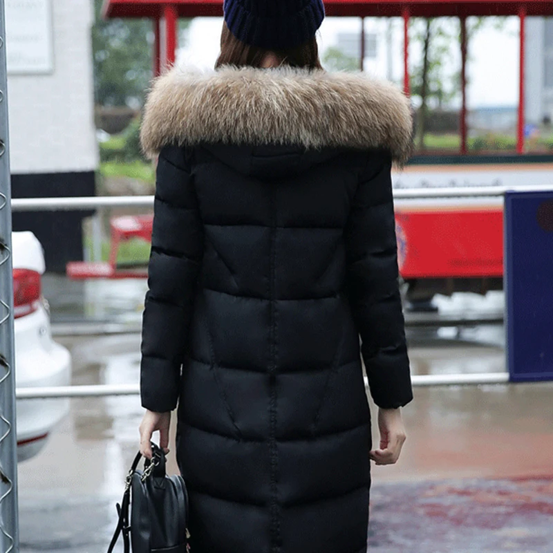 Clearance Winter women down coat 2018 fashion new solid color mid-long hooded fur collar Thickening High-end warm female down jacket ll811 3 Clearance Winter women down coat 2018 fashion new solid color mid-long hooded fur collar Thickening High-end warm female down jacket ll811 3