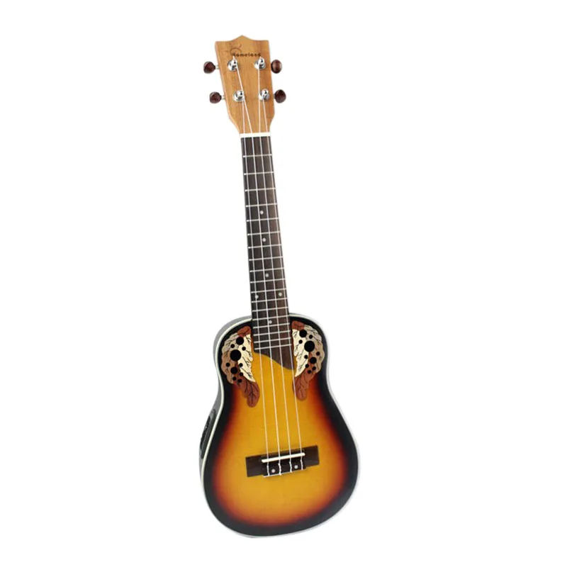 XFDZ Гавайская гитара 23 дюймов компактная укулеле гитара укулеле Гавайская красный закат ель из розового дерева, гриф мост концерт струнный инструмент с - Цвет: Multi