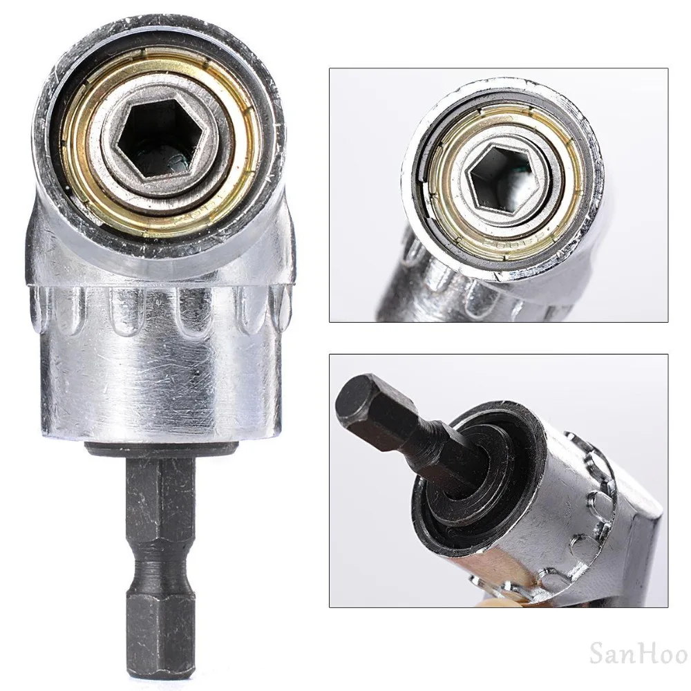 

SANHOOII 105 Degrees 1/4" Electric Drill Bit Adjustable Hex Angle Driver Screwdriver Tools