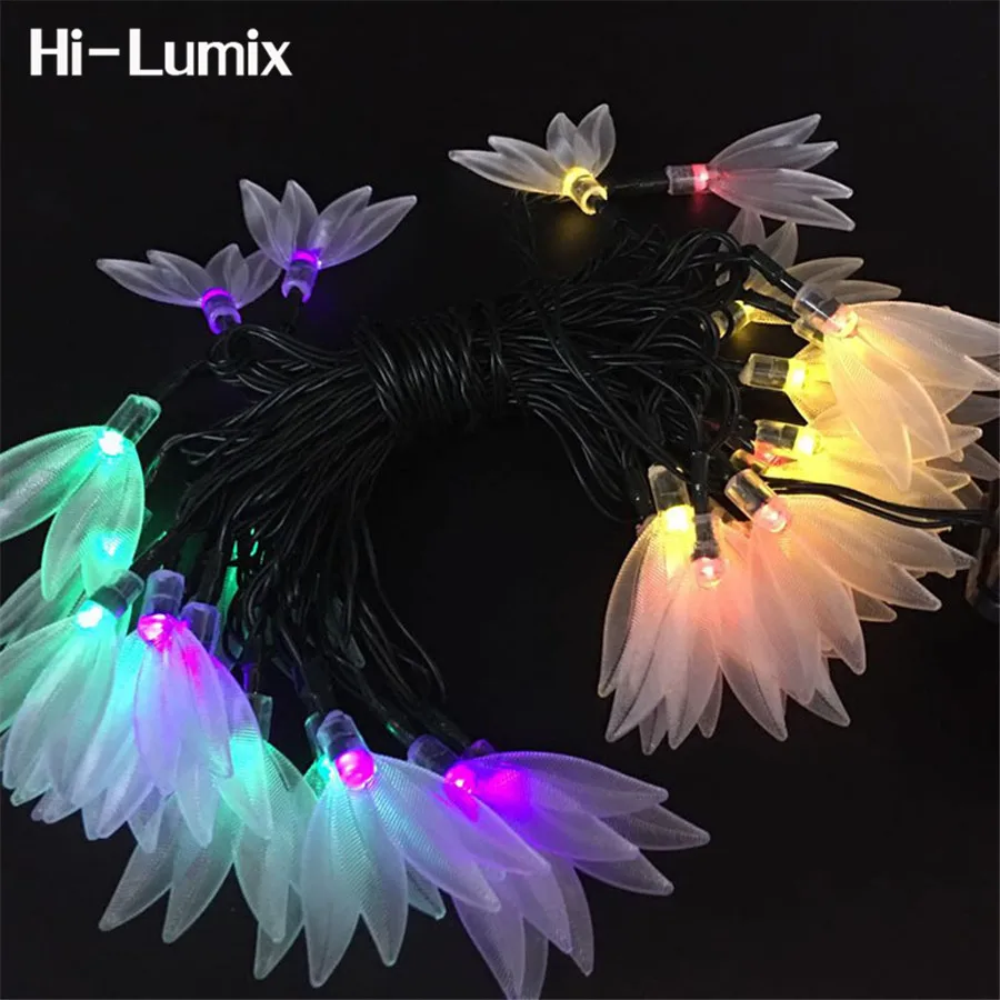 Hi-Lumix Clover 6M 30 leds Solar powered Christmas led string fairy light Indoor/Outdoor Garden Dancing home party decoration 