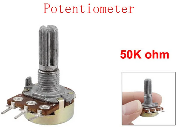 50 K Ohm B50K 3 Терминалы один линейный переход поворотный потенциометр для настольной лампы 20 шт