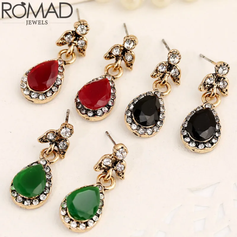

Boho Janekelly Jewelry Drip Ear Nail Godki Dangle Earrings For Women Austrian Crystal Party Accessories Aritos De Oro Brincos
