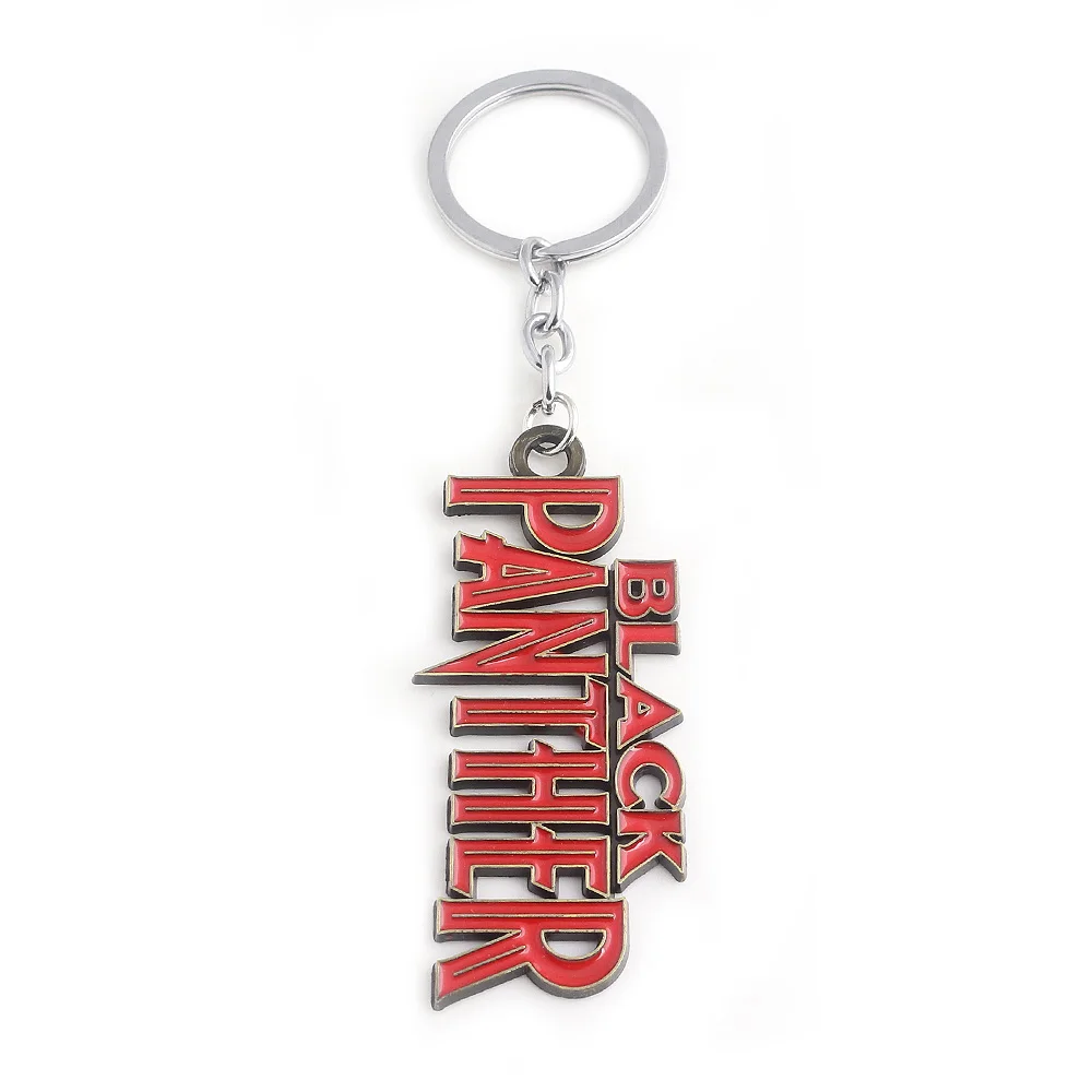 

Avengers: Infinity War Black Panther Mask Keychain Antique Tin and bronze enamel Keyring pendant Jewelry Accessories