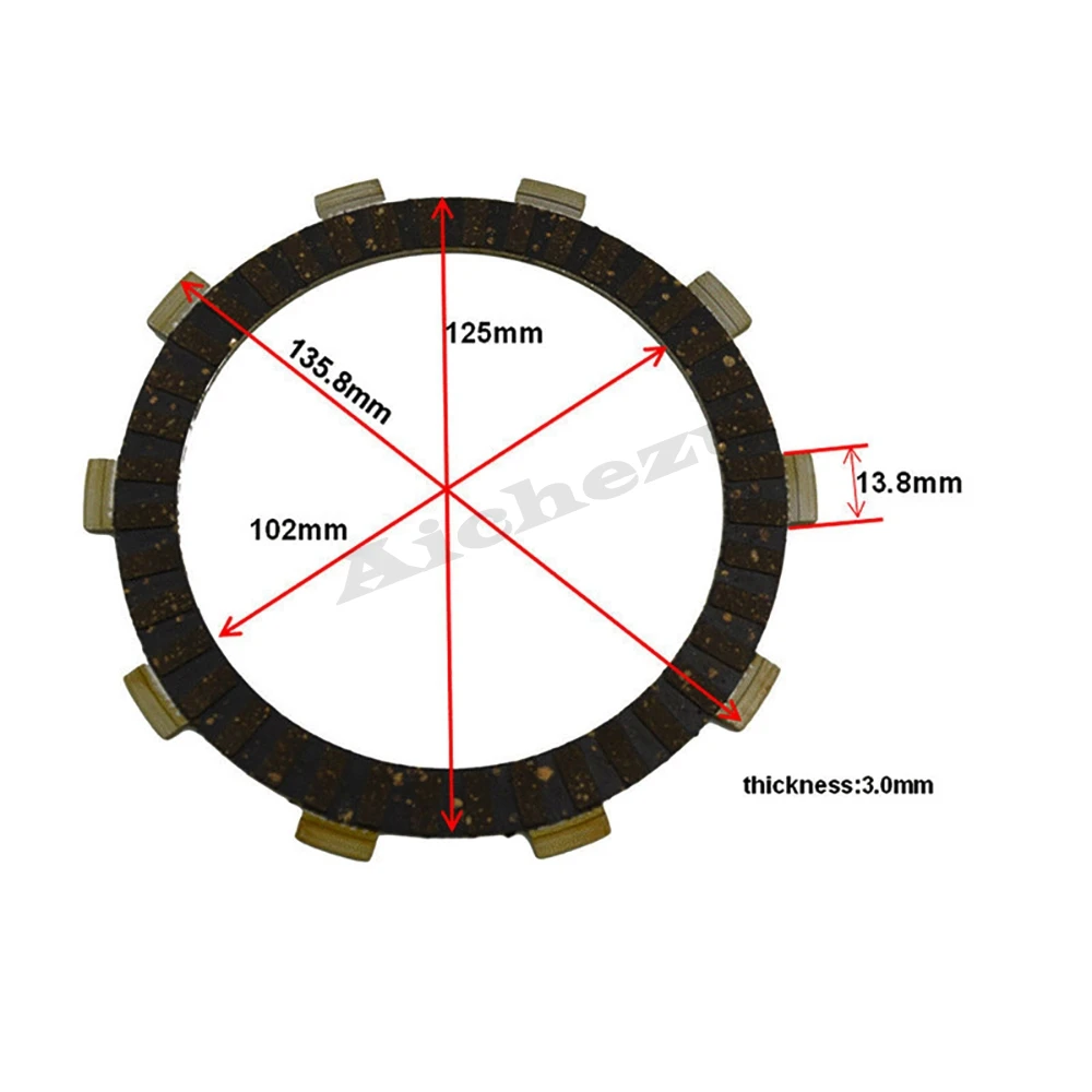 ACZ части двигателя мотоцикла 8 шт. сцепления фриционы бумажной основе диски сцепления фриционы комплект для Honda CBR600RR CBR 600RR 2003-2013