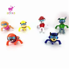 UEKKO 6pcs/set diving Swimming Canine Patrol Dog Toy Puppy Patrulla Canina Action Figure Model Funko Pop Collection Kid Toy Gift
