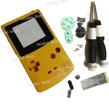 Горячий желтый цвет DIY замена корпуса ограниченная Крышка объектива экрана чехол для Nintendo dogbc Gameboy цветная крышка оболочки с отвертками