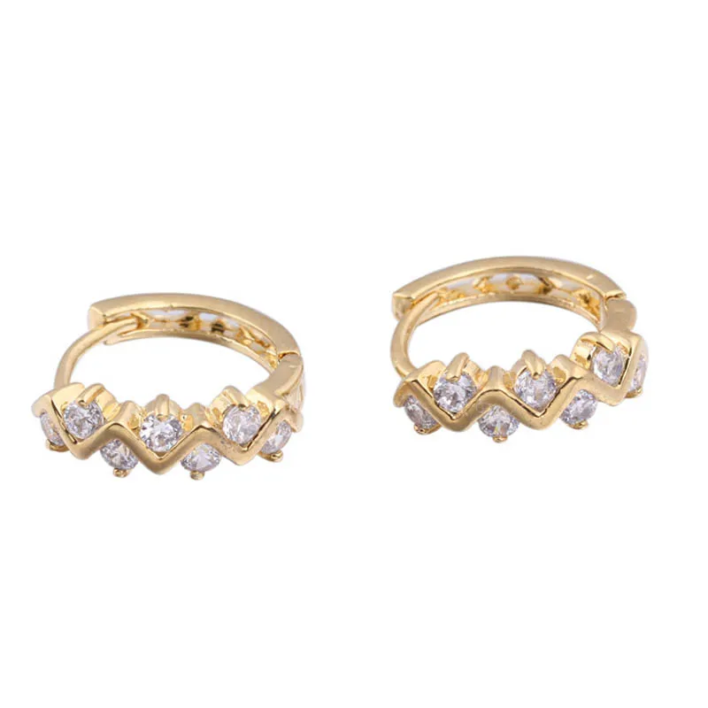 New Fashion L crystal earrings women's earrings high end luxury gold