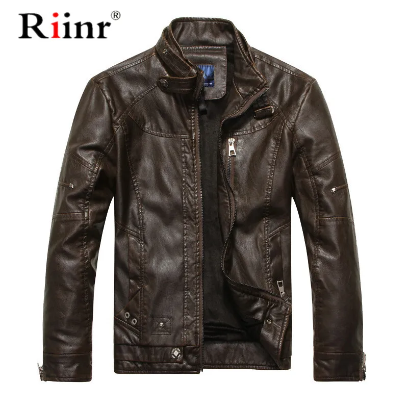 

Mens PU Jackets Coats Motorcycle Biker Faux Leather Jacket Men Autumn Winter Clothes Male Classic Thick Velvet Coat