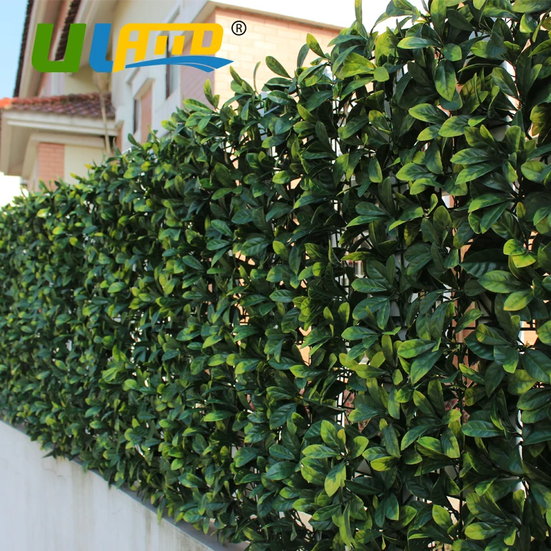 

ULAND Artificial Boxwood Hedge Privacy Ivy Fence For The Garden 20"x20" UV Plastic Trellis Panels Plants For Decoration Wedding