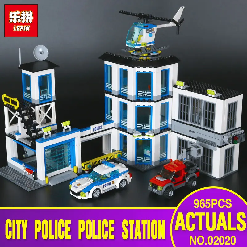 

City Series The New Police Station Set children Educational Building Blocks Bricks Boy Toy Model Gift