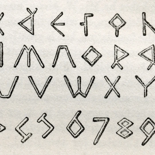 James Gall's Triangular Tactile Alphabet And Numerals For The Blind From Cyclopaedia Of Useful Arts And Manufactures By