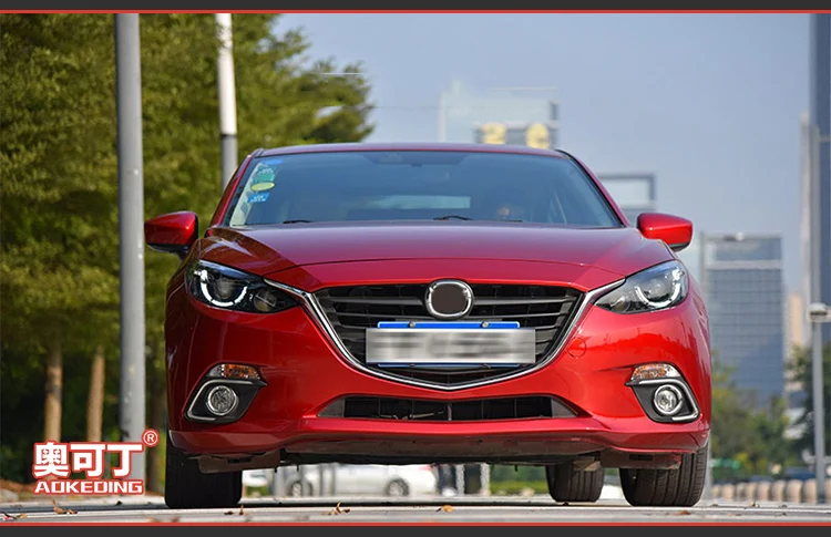 АКД автомобилей Стайлинг фар для Mazda 3 Mazda3 Axela- фары светодиодные ходовые огни биксенон интенсивность пучка Противотуманные фары ангельские глазки