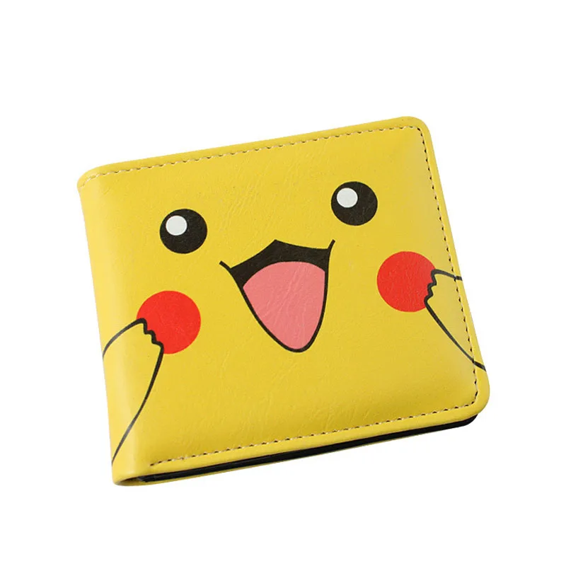 

Pocket Monster Wallet Cartoon Short Purse Pokemon Satoshi Pikachu 2 Folder Leather Gift Bags Childern Lovely Boy Girl Wallets