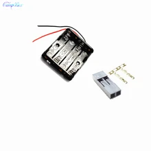 100 Pcs 4 АА Батарея Чехол Держатель Разъем провода распределительная Коробки с 15 см провода, Dupont 2,54 мм Американская классификация проводов 2р заголовок и обжима