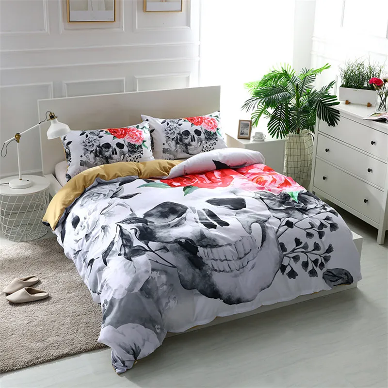 Комплект постельного белья Nordic Rose Skull King комплект из 3 предметов для пар