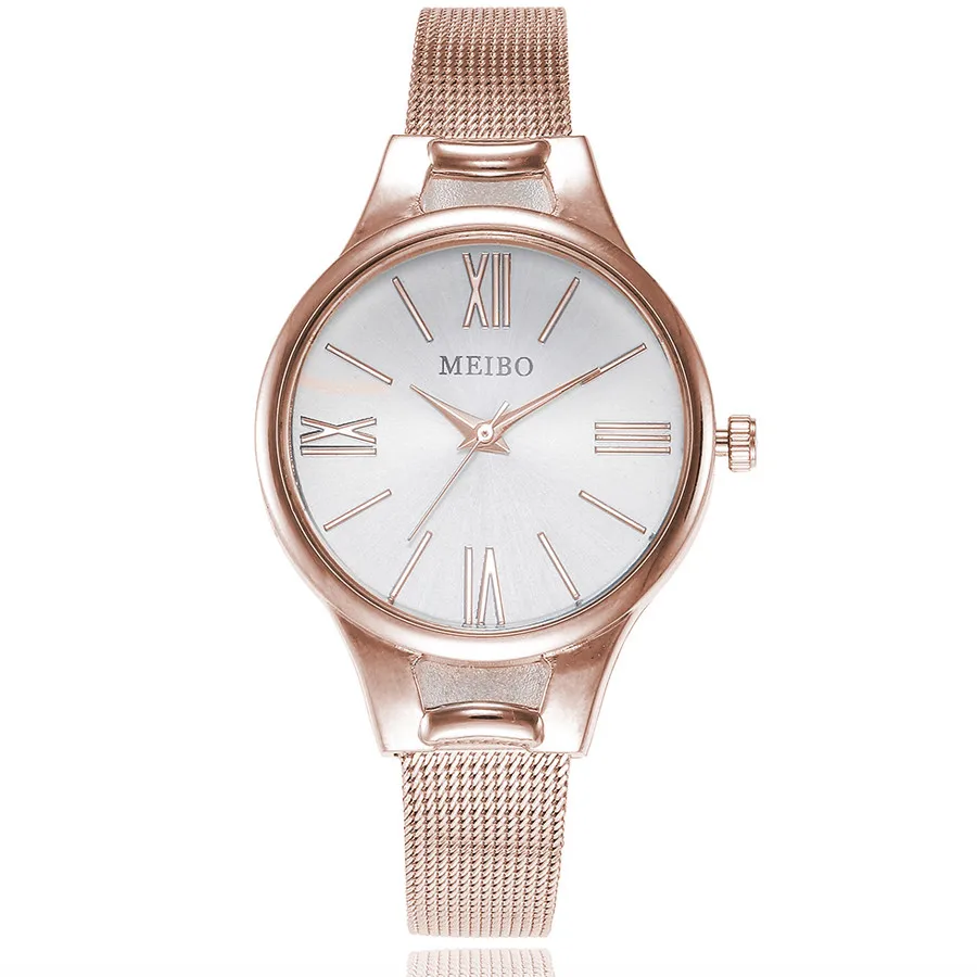 

MEIBO Women Watches Casual Quartz Stainless Steel Newv Strap Watch Analog Wrist Watch relogio feminino drop shipping