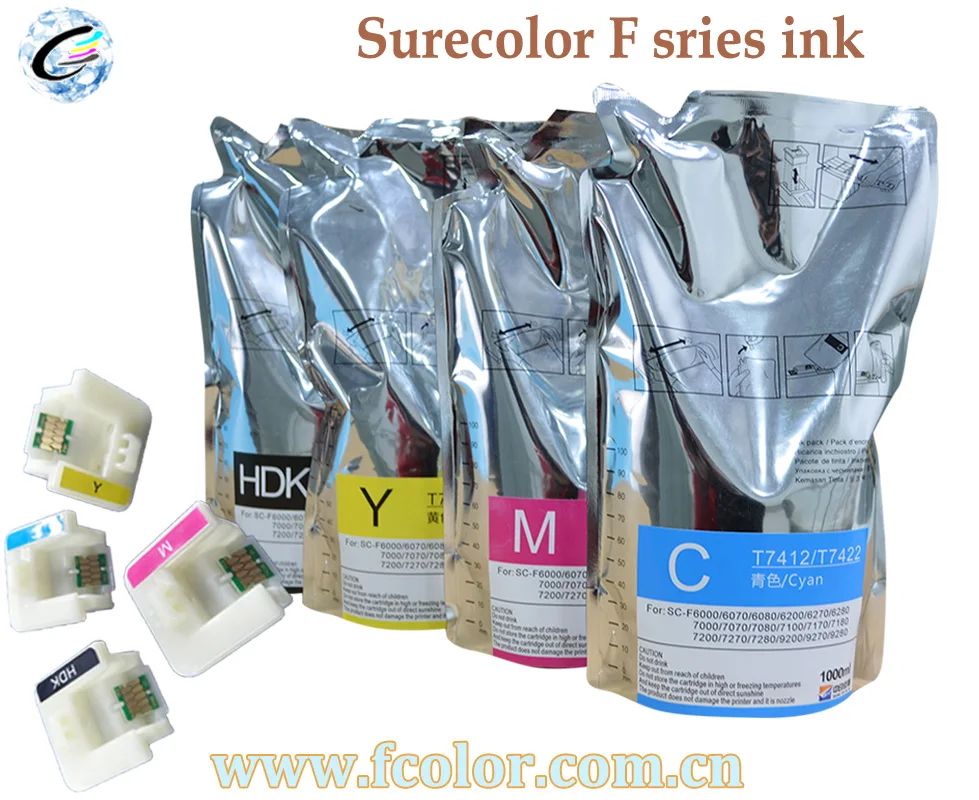 

1L Dye Sublimation Ink Bag for Surecolor F6000 F6070 F6200 F6270 F7000 F7200 F7270 F7170 F9200 F9270 F9300 F9370 Printer Inks