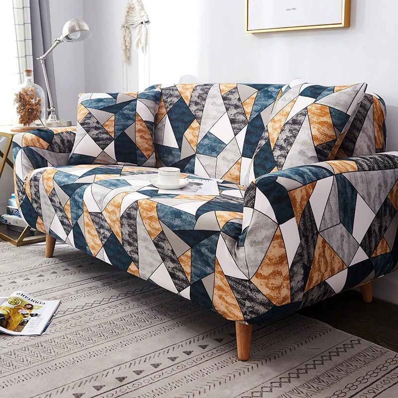Эластичные спандекс чехлы для диванов для гостиной эластичные Чехлы для дивана украшение для стула с принтом диванов чехол для диванов с двойным сиденьем угловой диван - Цвет: color 11