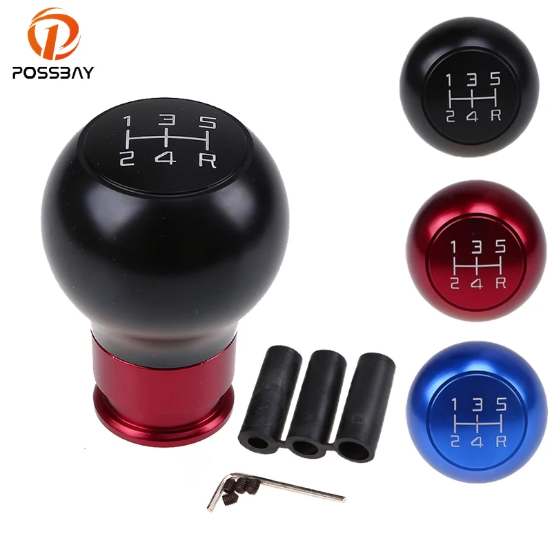 

POSSBAY 5 Speed Car Shift Knob Shifter Manual Handle Shift Lever Auto Metal Gear Shift Cover Universal for Peugeot Golf Buick