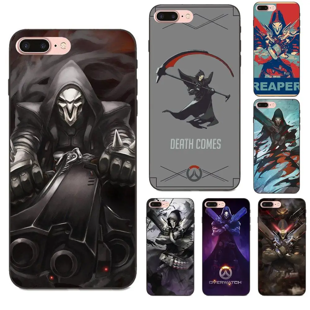 

TPU Capa For Samsung Galaxy A3 A5 A6 A6s A7 A8 A9 Star Plus 2016 2017 2018 Cool Game Ow Overwatch Reaper