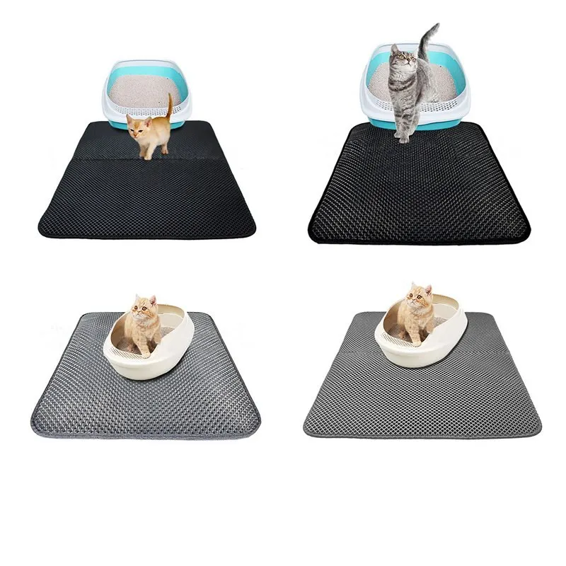 Pet Cat Litter Mat EVA Double Layer Cat Litter Mats With Waterproof