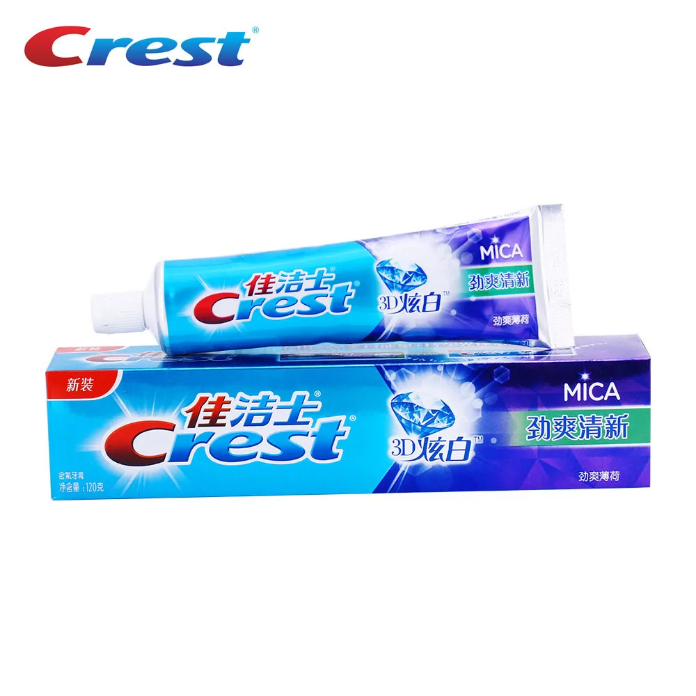 

Crest 3D White Mica Toothpaste Deep Clean Tooth Paste Oral Hygiene Vibrant Fresh Mint Teeth Whitening Glister Toothpaste 120g