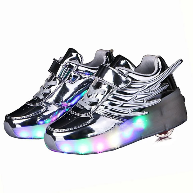 

2019 Boys ShoesChildren Led Light Shoes Kids Sneakes with Wheels Kids Roller Skate Glowing Sneakers for Girls Roller Shoes