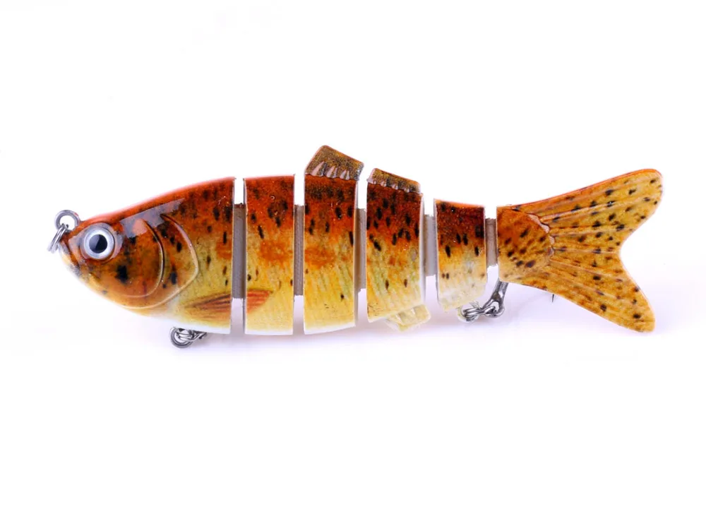 HENGJIA 1 шт. 10 см 19 г рыболовные воблеры 6 сегментов Swimbait Crankbait приманка для рыбалки с
