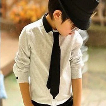 

Fashion Simple Solid Color Satin School Boy Elastic Popular Neck Tie