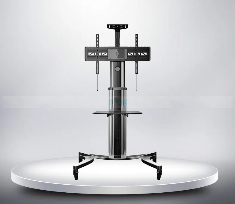 المحمول التلفزيون عربات الطابق حامل ل LCD LED البلازما شقة لوحات الوقوف مع عجلات المحمول صالح ل 32-65 بوصة ماكس دعم 45 KG