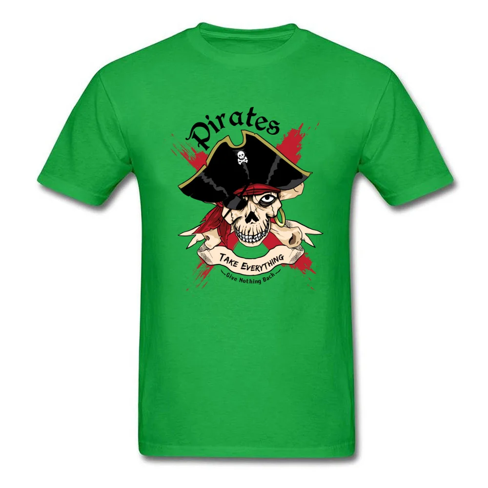 Family PIRATE Normal Short Sleeve T Shirt Lovers Day O-Neck Cotton Fabric Tops T Shirt for Boys T Shirt Casual PIRATE green