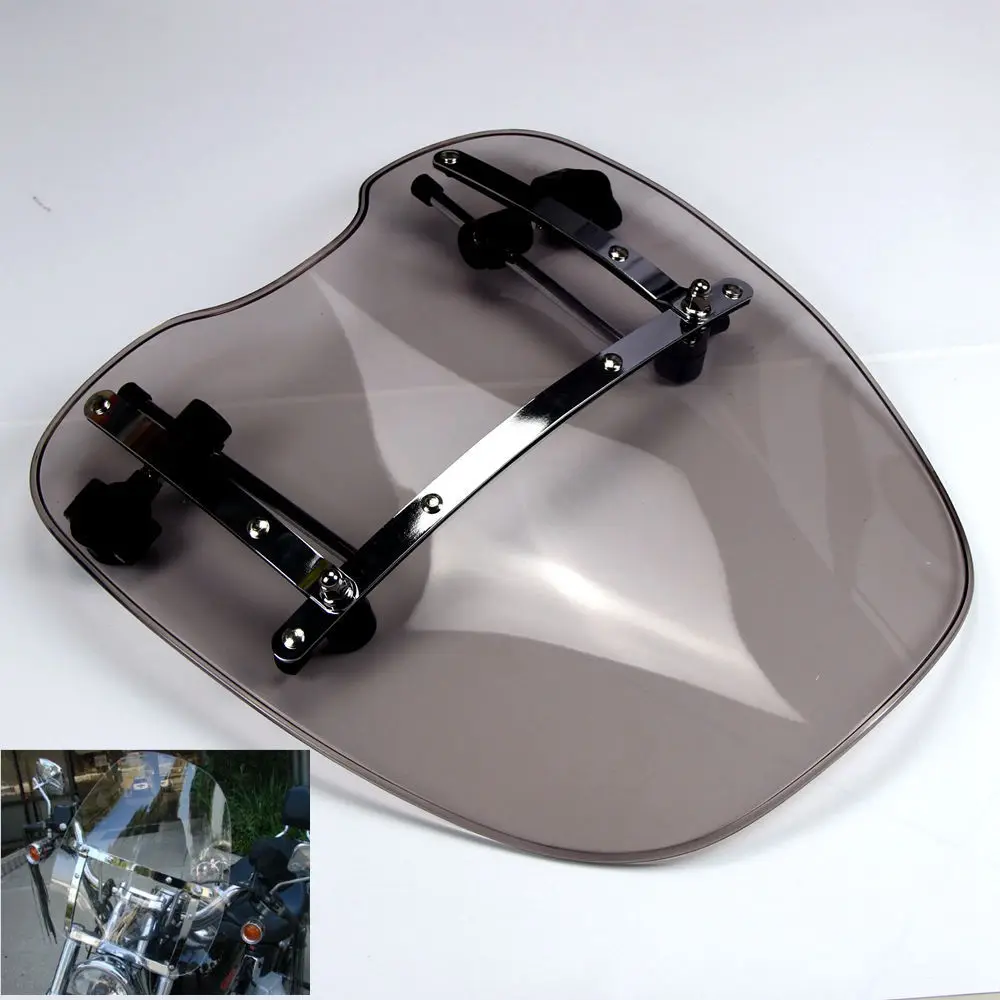Smoke&Clear Motorcycle Windshield Windscreen for Harley Davidson