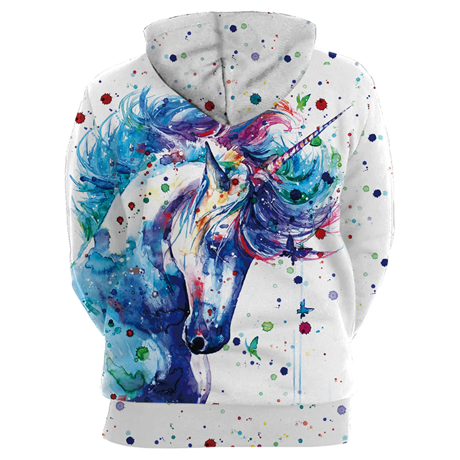  [You're My Secret] 2019 New Fashion Digital Print Unicorn Anime Long Sleeve Outdoor Warm Hooded Hoo