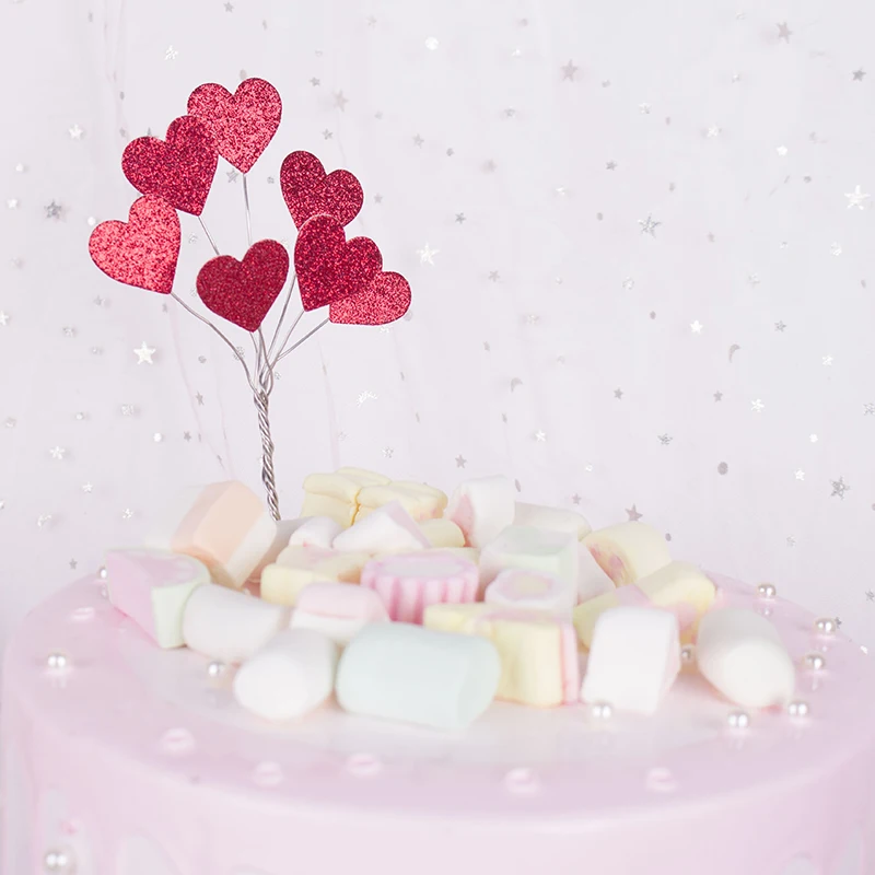 Любовь Топпер для торта в форме сердца романтические принадлежности для свадьбы украшения торта с днем рождения украшения для детской вечеринки