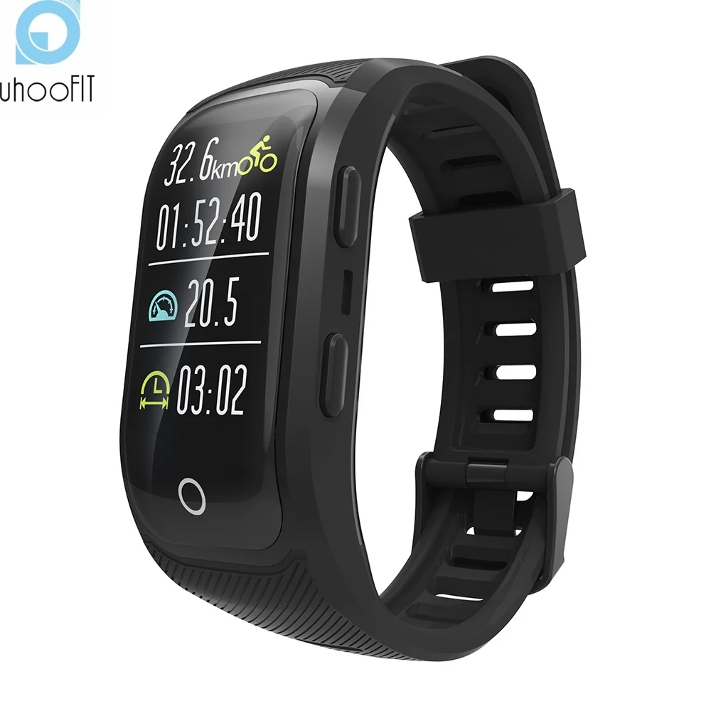 Uhoofit Цвет Экран IP68 Водонепроницаемый gps смарт браслет монитор сердечного ритма
