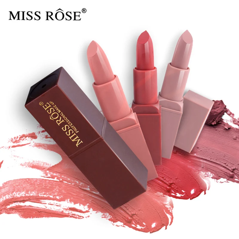 Матовая губная помада Miss Rose телесного цвета водостойкая косметика Batom