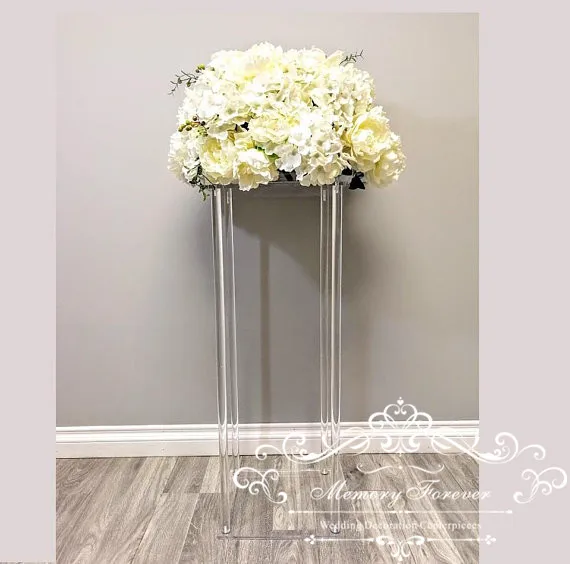 Wholesale Acylic Floor Vase Clear Flower Vase Table Centerpiece