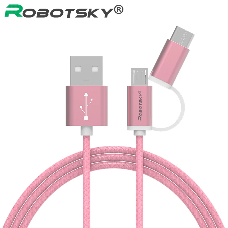 

Type-C Micro USB Cable 5V 2A Fast Charger Cable 2 in 1 USB Data Sync USB C For Samsung Xiaomi 5 Huawei Type C Cable