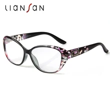 Liansan Винтаж девушка Очки для чтения для женщин в стиле ретро роскошные дизайнерские Пластик очки дальнозоркость пресбиопии модные l3707